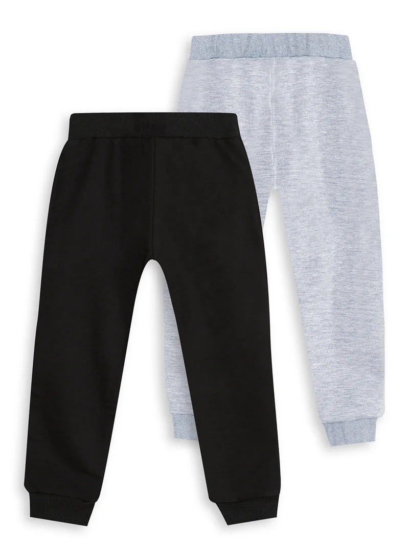 دينوكيدس طقم بنطلون رياضي نحيف للجنسين قطعتين أسودرمادي